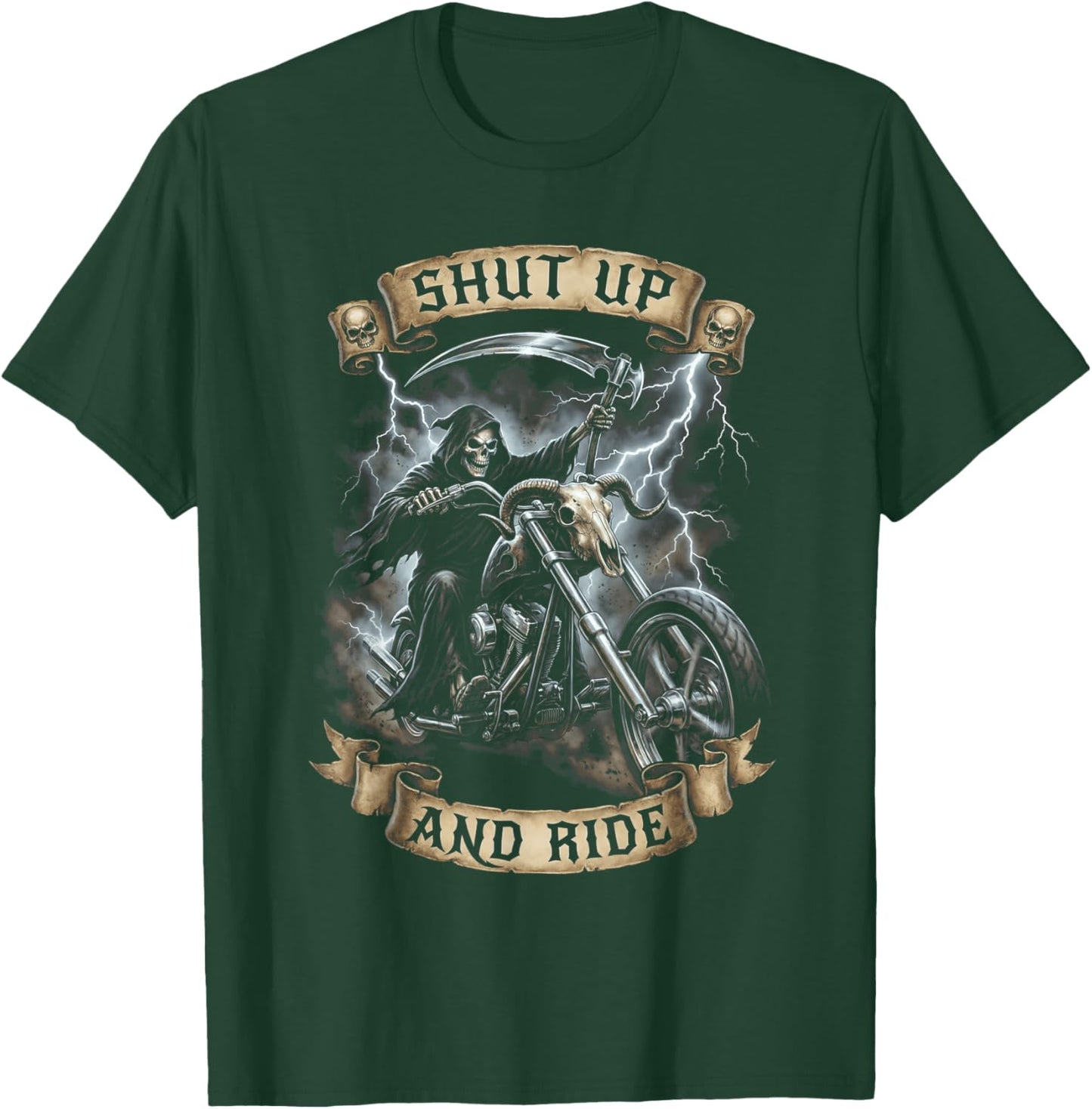 Skeleton Shut Up and Ride T-Shirt - T-Shirt | Forest