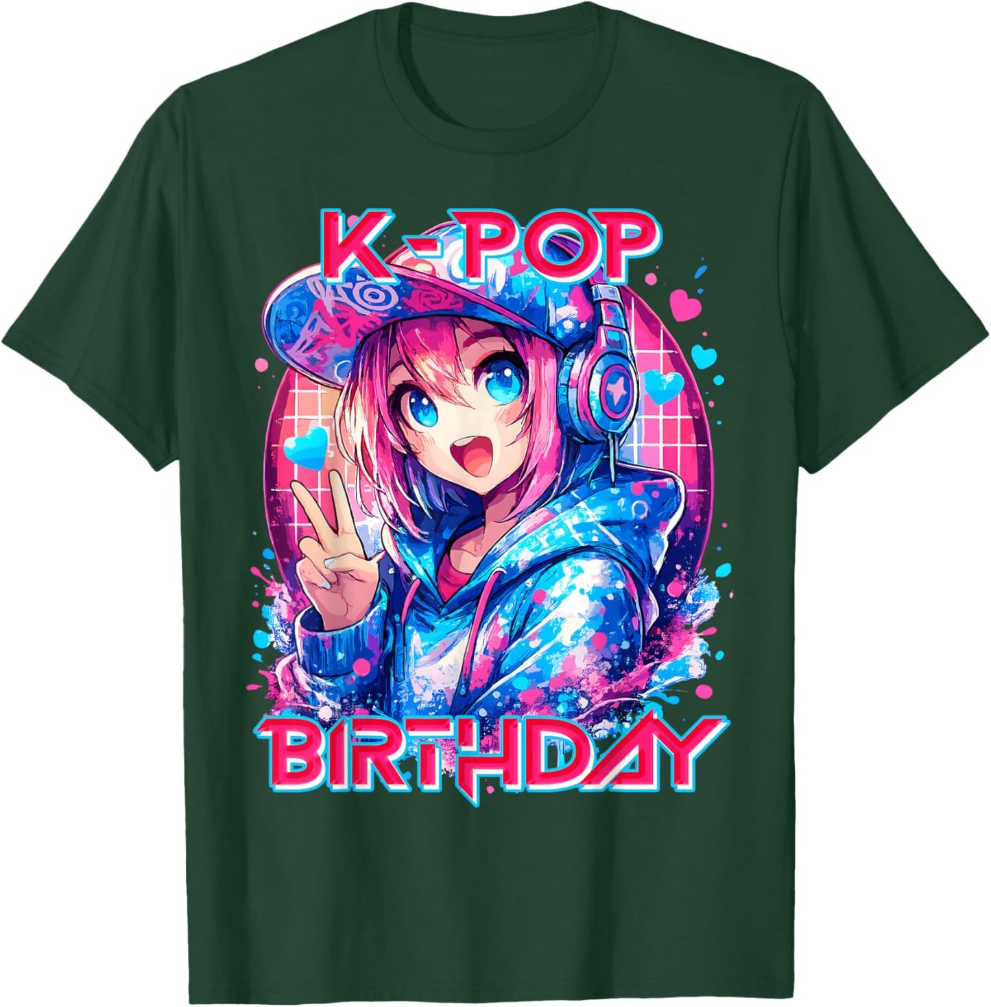 K-Pop Birthday K-Pop Birthday for Kids and Girls K-Pop T-Shirt - T-Shirt | Forest