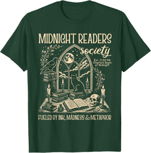 Dark Romance Book Lover Midnight Reading Readers Society T-Shirt - T-Shirt | Forest