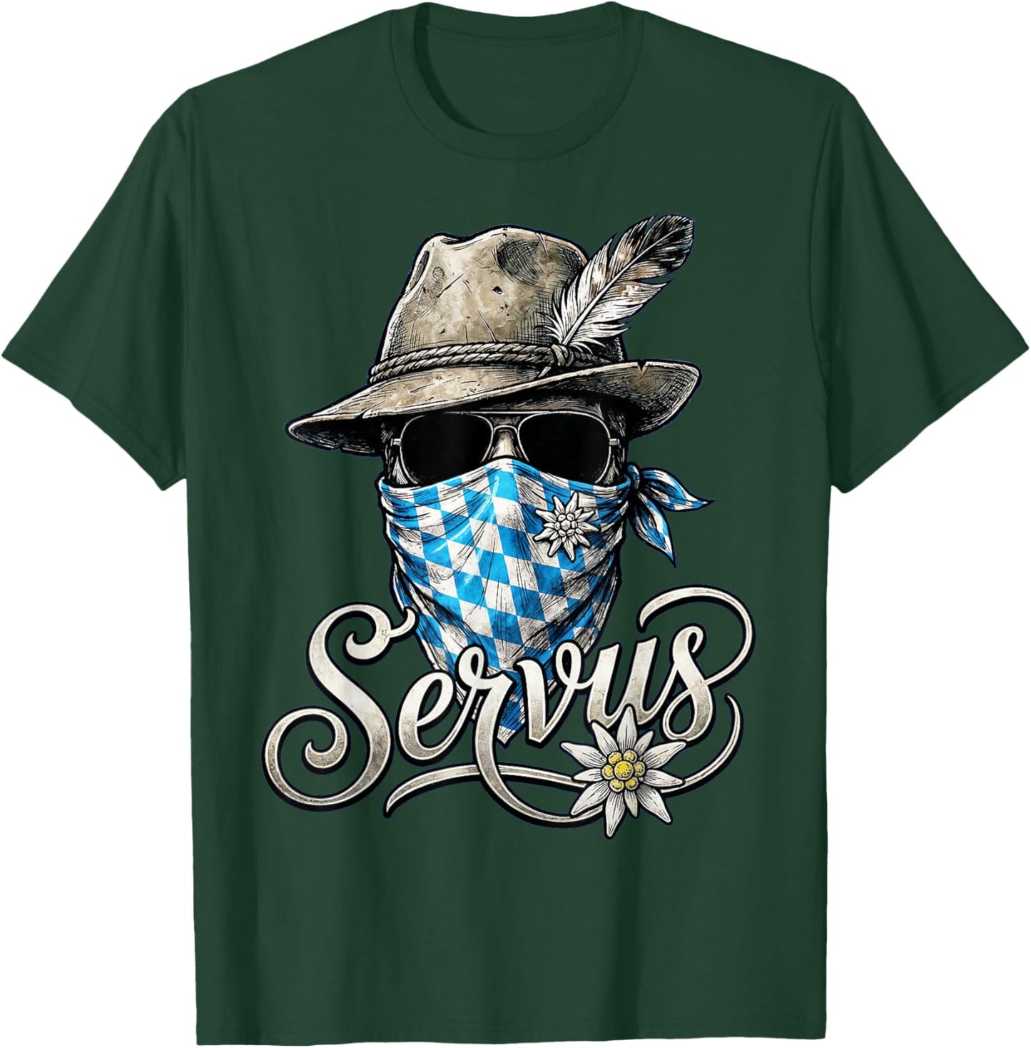 Trachten Shirt Herren Trachtenshirt Passend für Oktoberfest T-Shirt - T-Shirt | Forest