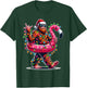 Santa Bigfoot Flamingo Christmas Light Funny Rock Sasquatch T-Shirt - T-Shirt | Forest