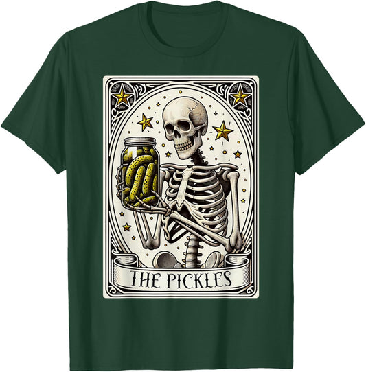 The Pickles Tarot Card Skeleton Canning Season Gardener T-Shirt - T-Shirt | Forest