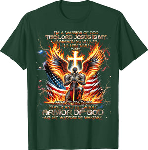 I'm A Warrior of God The Lord Jesus is My Commanding- Knight T-Shirt - T-Shirt | Forest