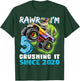 5th Birthday Monster Truck Dinosaur Party Boys Rawr I'm 5 T-Shirt - T-Shirt | Forest
