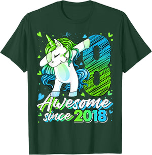 8th Birthday Shirt Girl 8 Year Old Gifts 8 Birthday Girl T-Shirt - T-Shirt | Forest