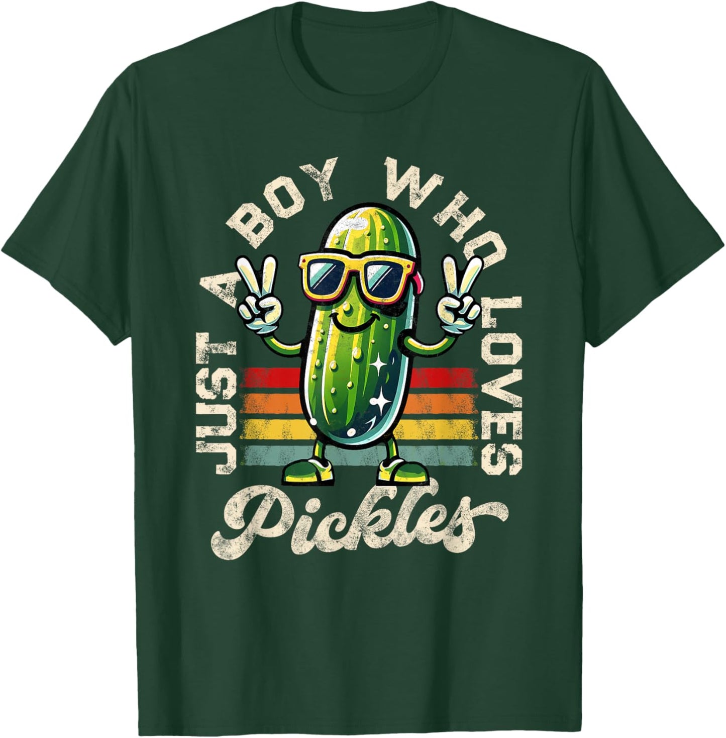 Just a Boy Who Loves Pickles Pickle Teen Boys Toddler Kid T-Shirt - T-Shirt | Forest