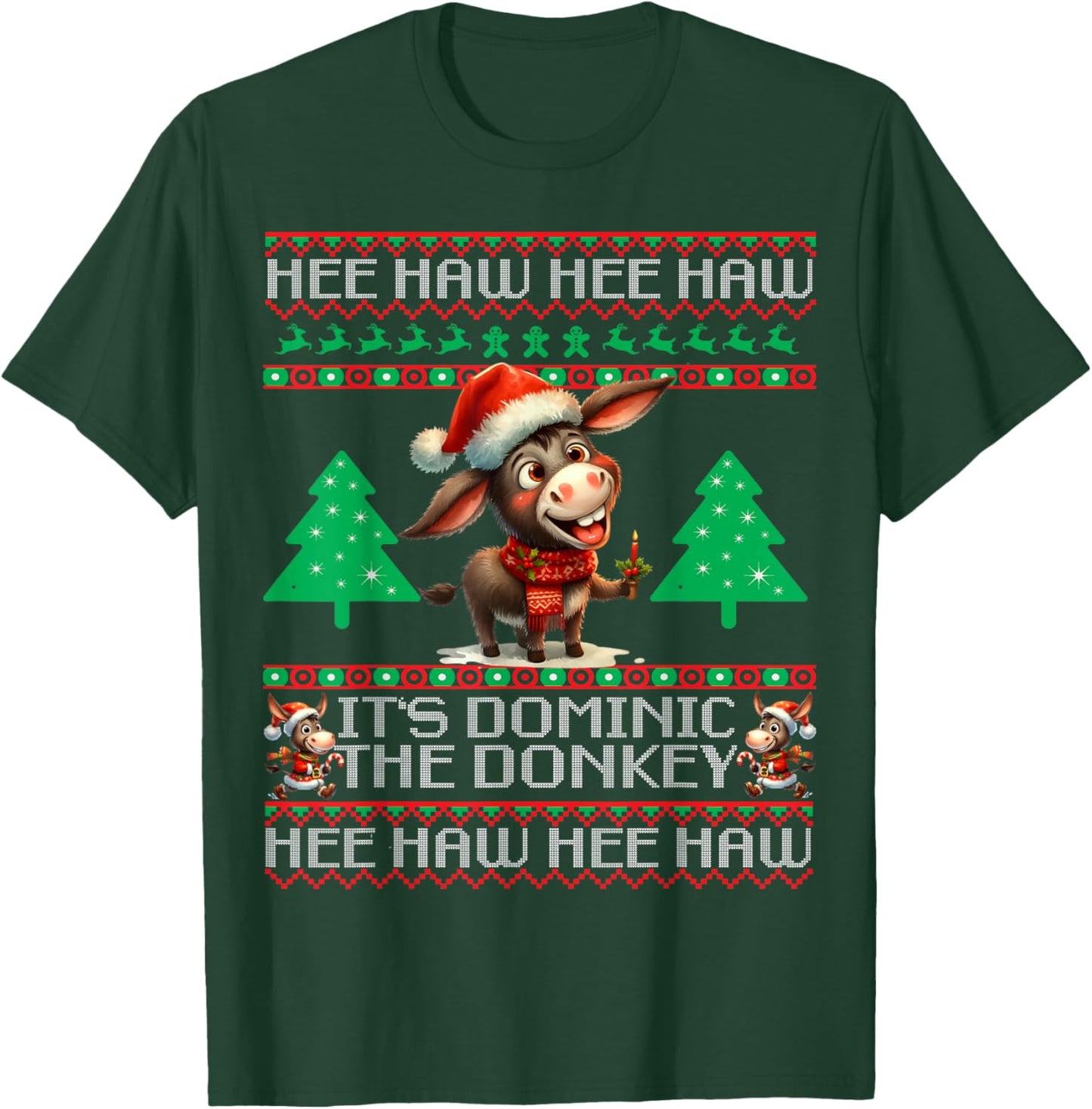 Funny Christmas Italian Christmas Donkey Dominic The Donkey T-Shirt - T-Shirt | Forest