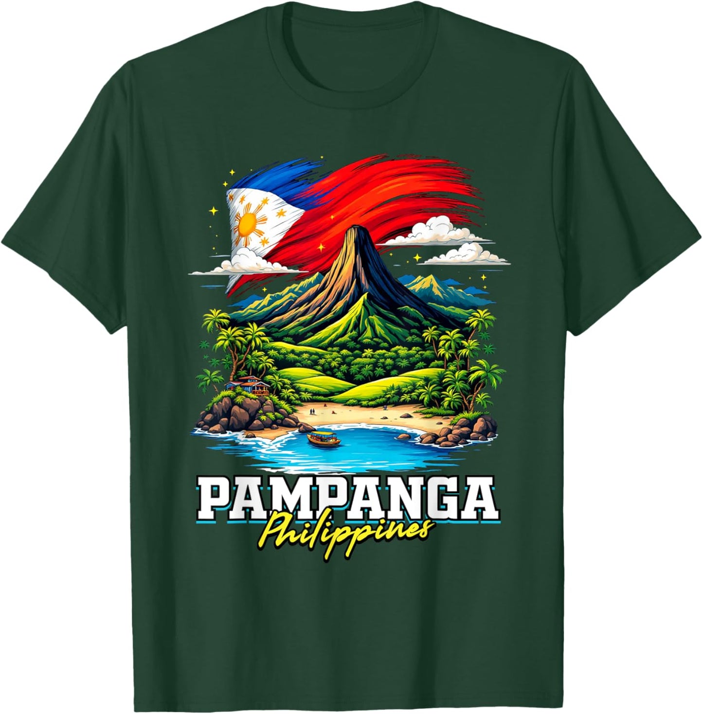 Pampanga Philippines Souvenir Filipino Flag T-Shirt - T-Shirt | Forest
