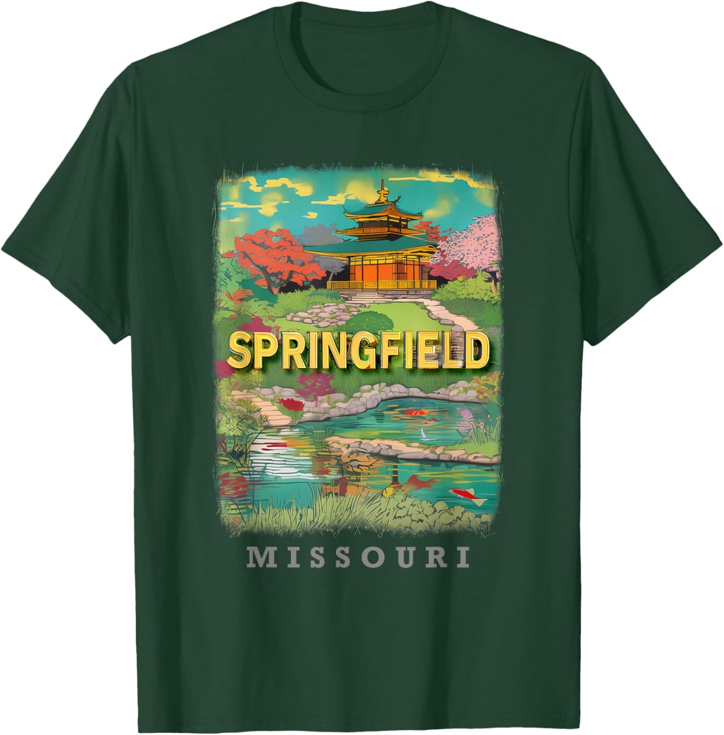 Springfield Missouri MO Urban Greenery and History SD769 T-Shirt - T-Shirt | Forest