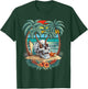 Vintage Palm Tree Skull Summer Beach Men Motorcycle Tattoo T-Shirt - T-Shirt | Forest