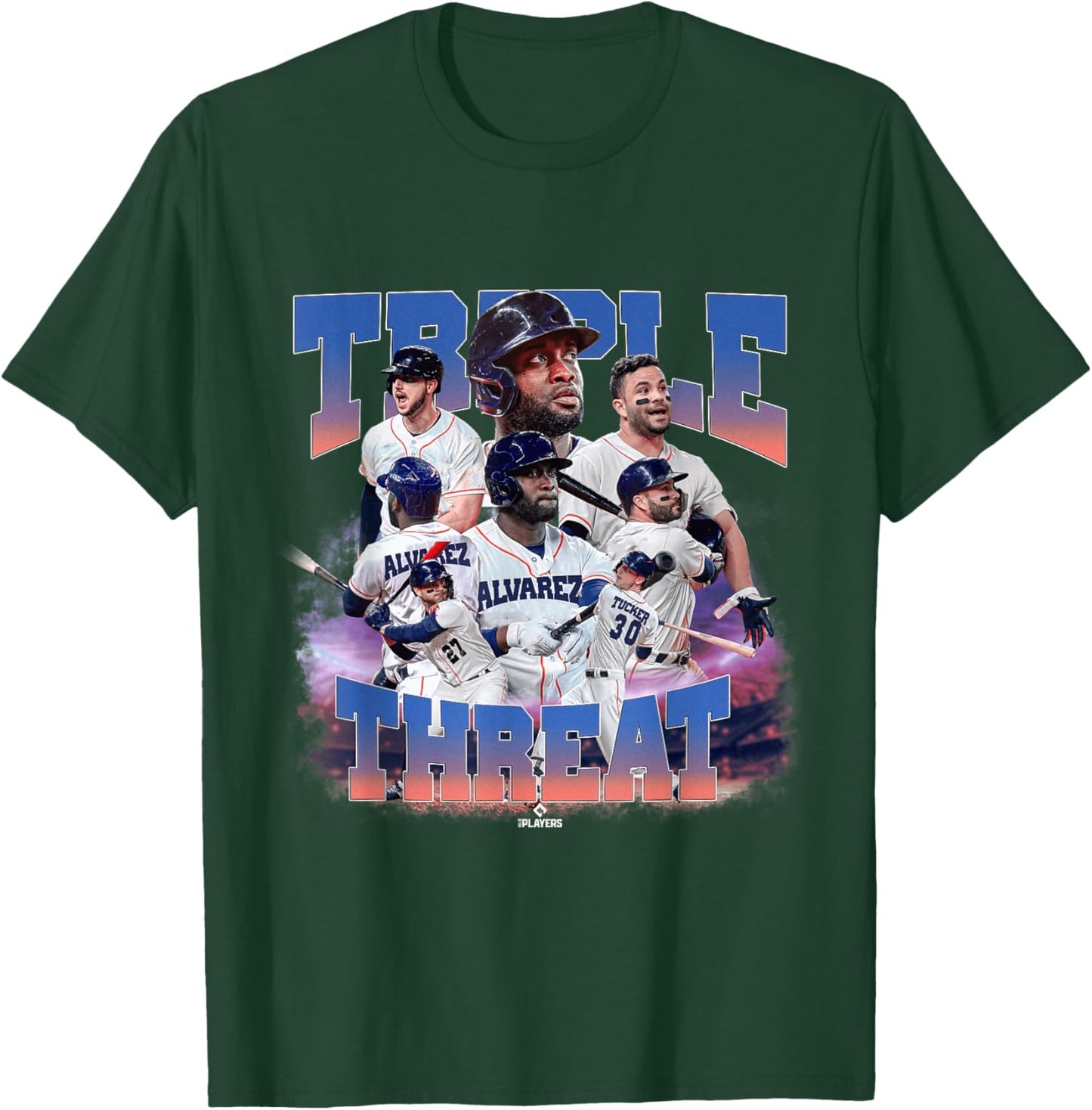 Alvarez, Tucker, & Altuve | Houston MLB Players | TRIO4003 T-Shirt - T-Shirt | Forest