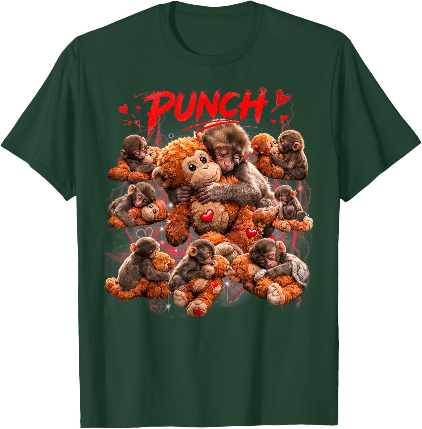 Cute Monkey Punch T-Shirt - T-Shirt | Forest