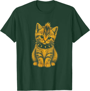 Rocker Cat Punk Metal Rock and Roll Music Rock Cat T-Shirt - T-Shirt | Forest
