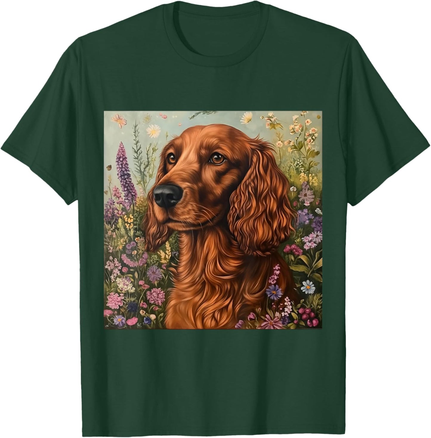 Dog Irish Setter Red T-Shirt - T-Shirt | Forest