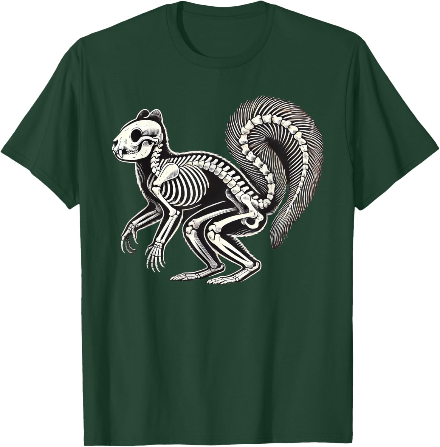 Squirrel Skeleton Halloween T-Shirt - T-Shirt | Forest
