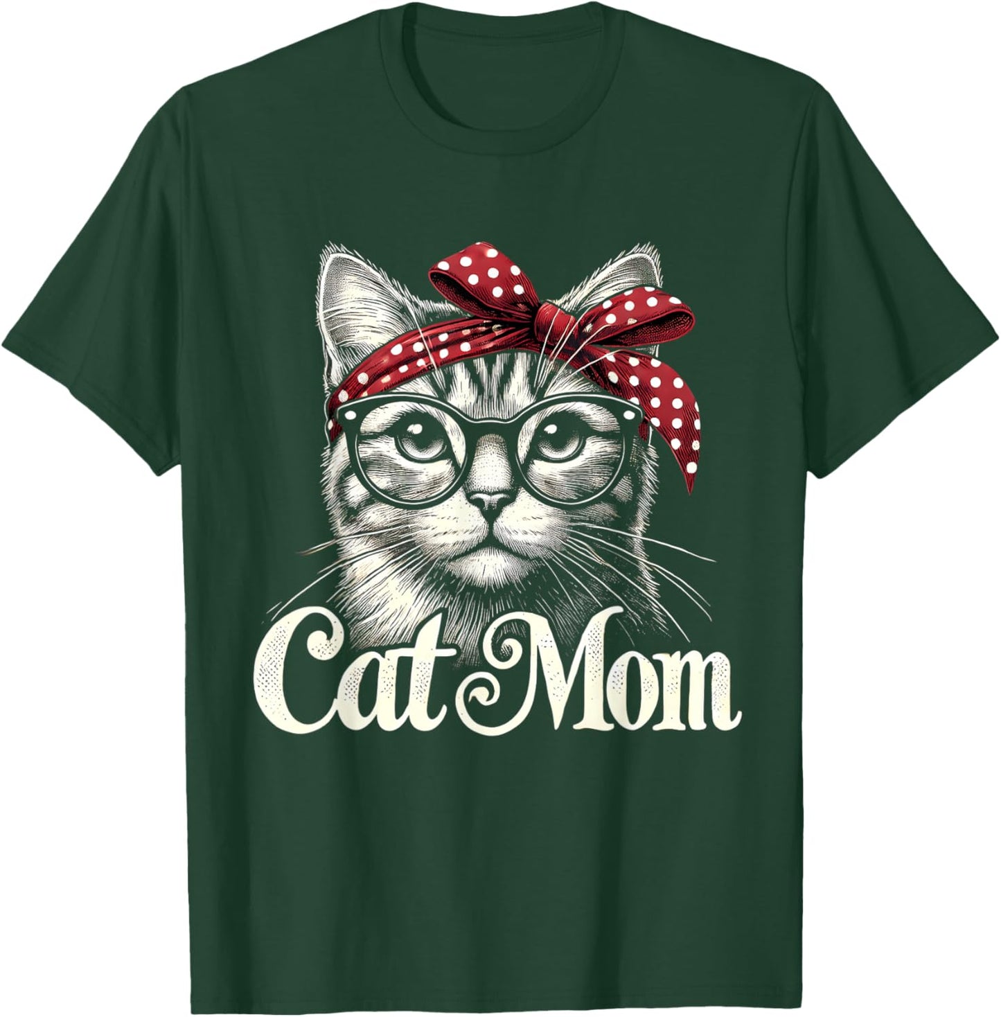 Funny Cat Mom Cat Lovers Mothers Day T-Shirt - T-Shirt | Forest
