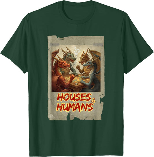 Gaming Houses Humans Funny RPG Parody Gamer Men Boys Kids T-Shirt - T-Shirt | Forest