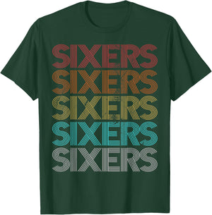 Retro Vintage Sixers T-Shirt - T-Shirt | Forest
