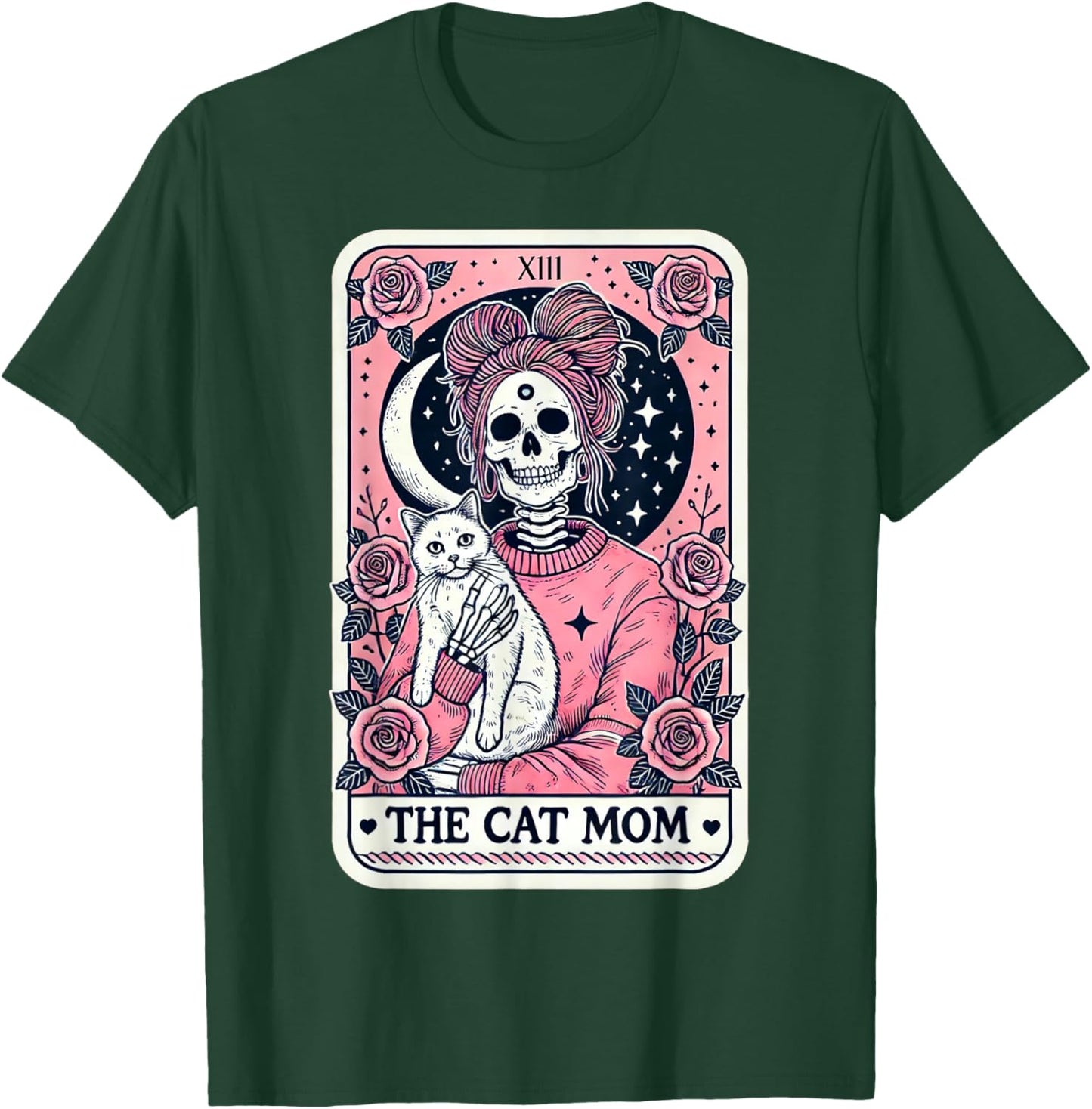 The Cat Mom Tarot Card: Mothers Day Cat Lover Men Women T-Shirt - T-Shirt | Forest