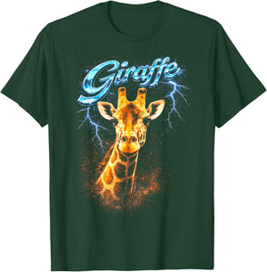 Giraffe Heavy Metal 80s Animal Rock Music Concert T-Shirt - T-Shirt | Forest