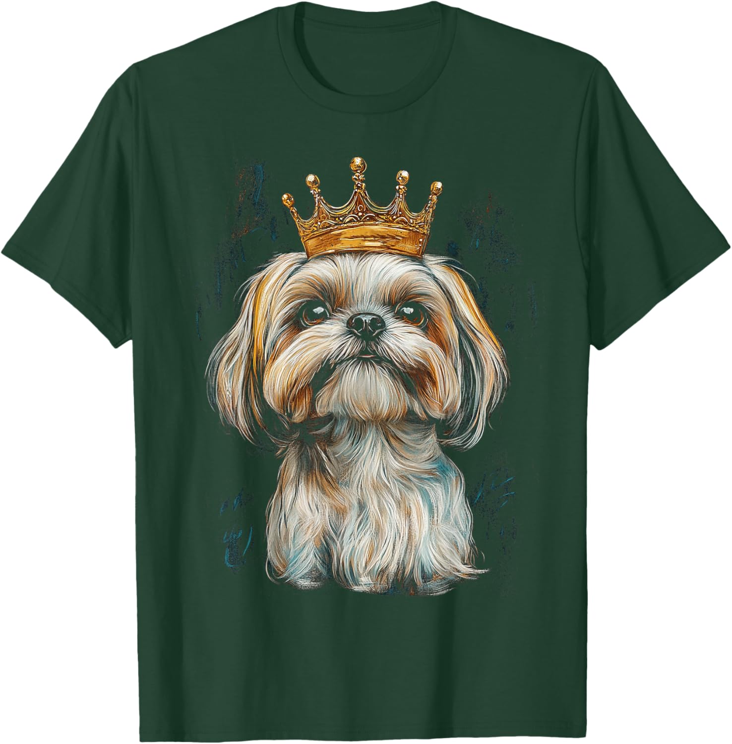 Shih Tzu Dog Motif Pet Illustration Shih Tzu T-Shirt - T-Shirt | Forest