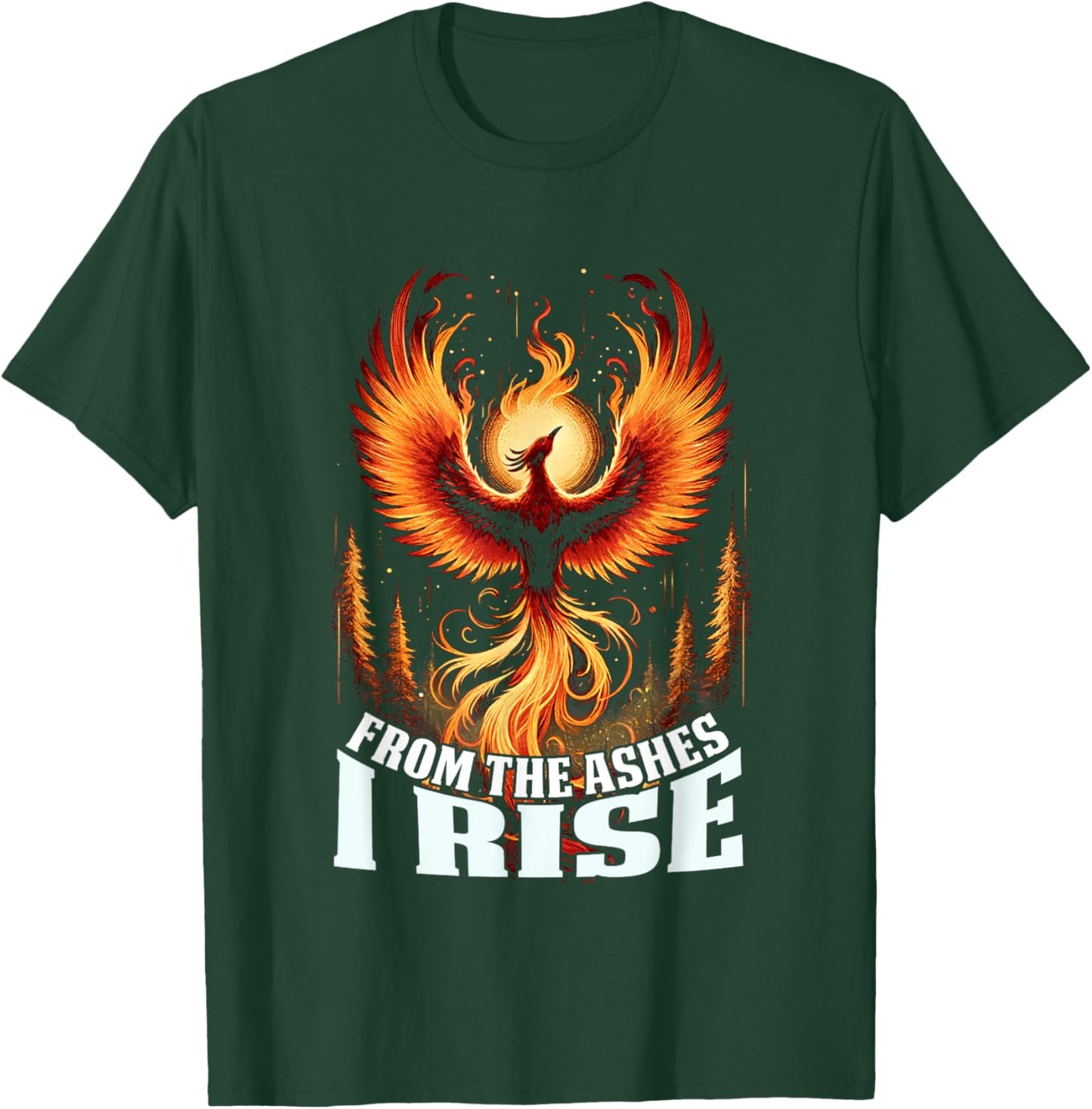 Phoenix From The Ashes I Rise Bird Fantasy Gifts For Lovers T-Shirt - T-Shirt | Forest