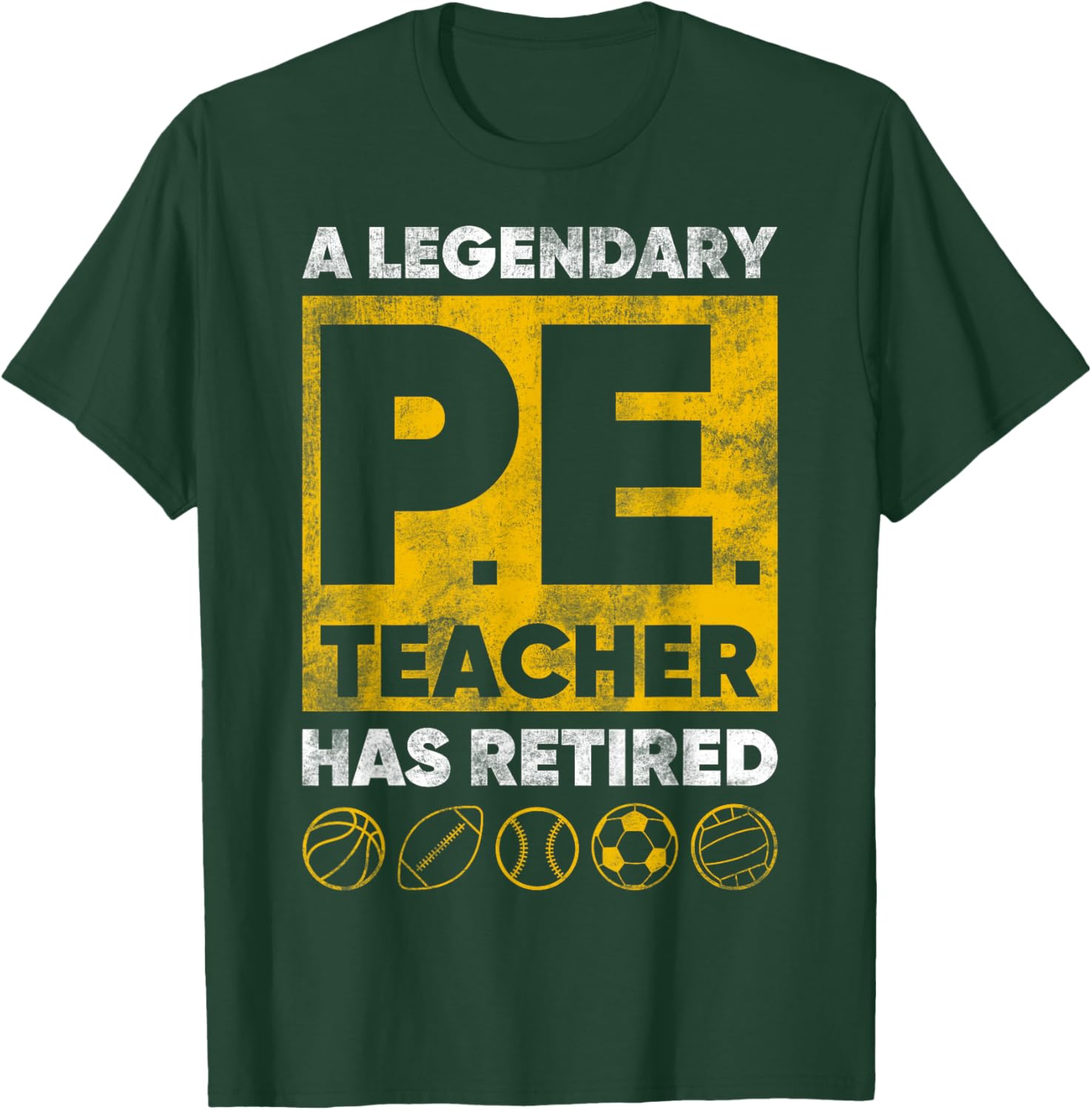 Gym Physical Education A Legendary PE Teacher Has Retired T-Shirt - T-Shirt | Forest