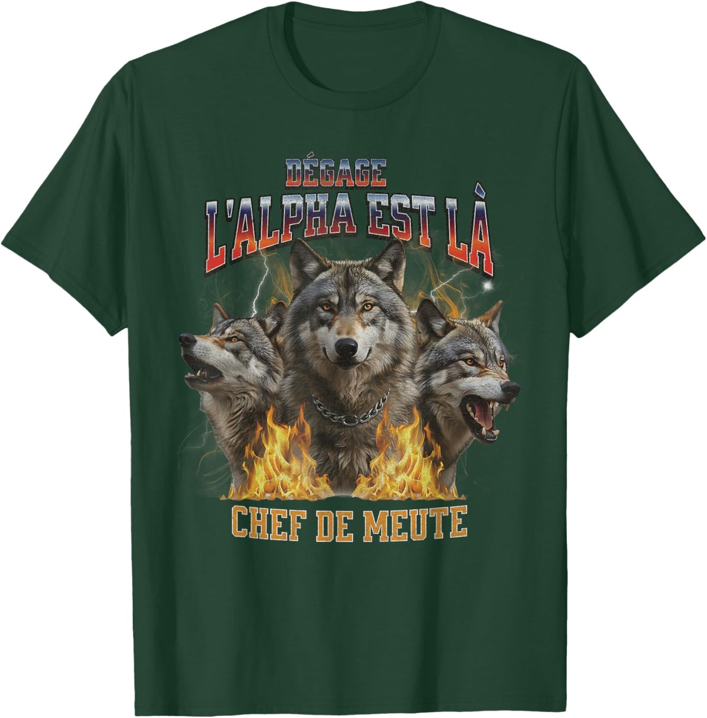 Loup Alpha Bootleg Chef de Famille Cadeau Homme fête pères T-Shirt - T-Shirt | Forest