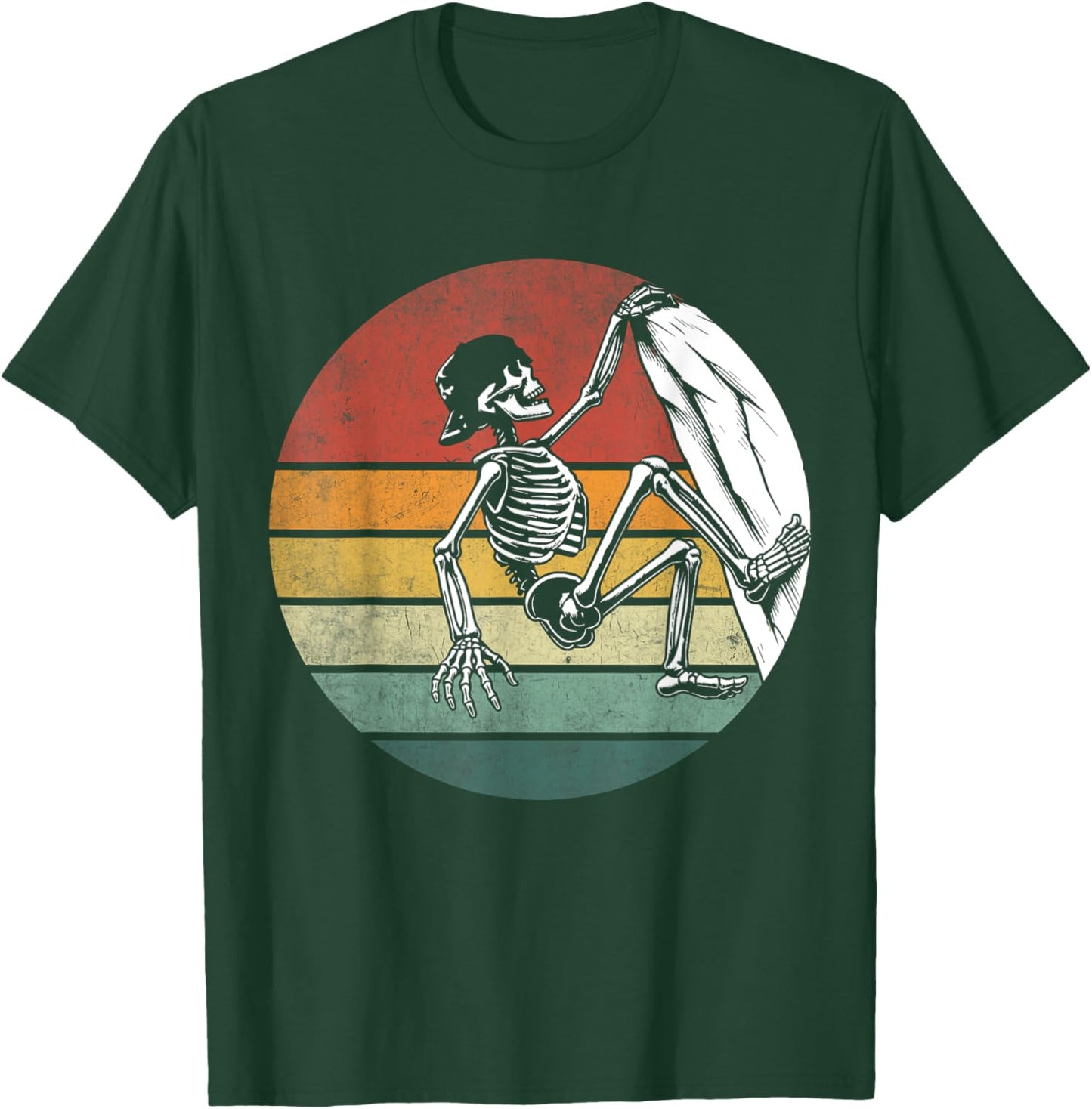 Halloween Skeleton Climber Vintage Skeleton Rock Climbing T-Shirt - T-Shirt | Forest