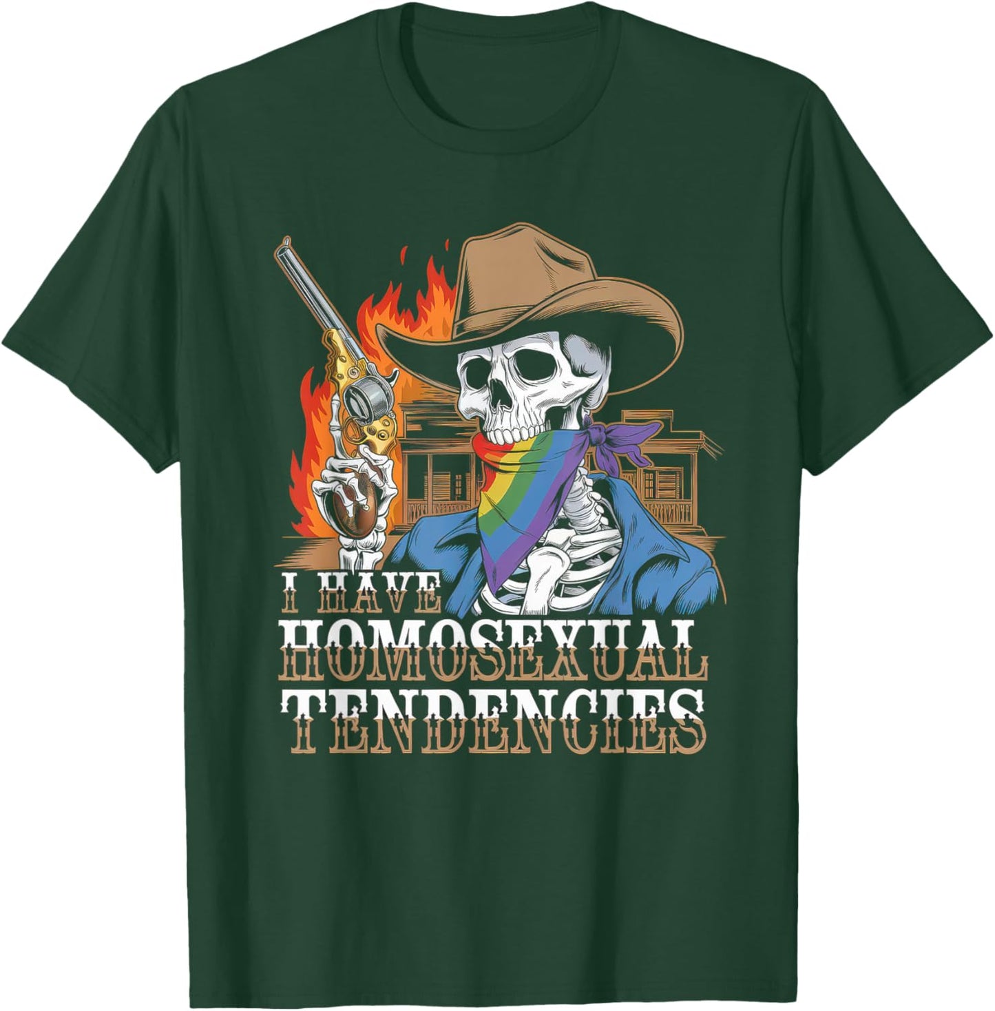 I Have Homosexual Tendencies Men Funny Skeleton Meme T-Shirt - T-Shirt | Forest
