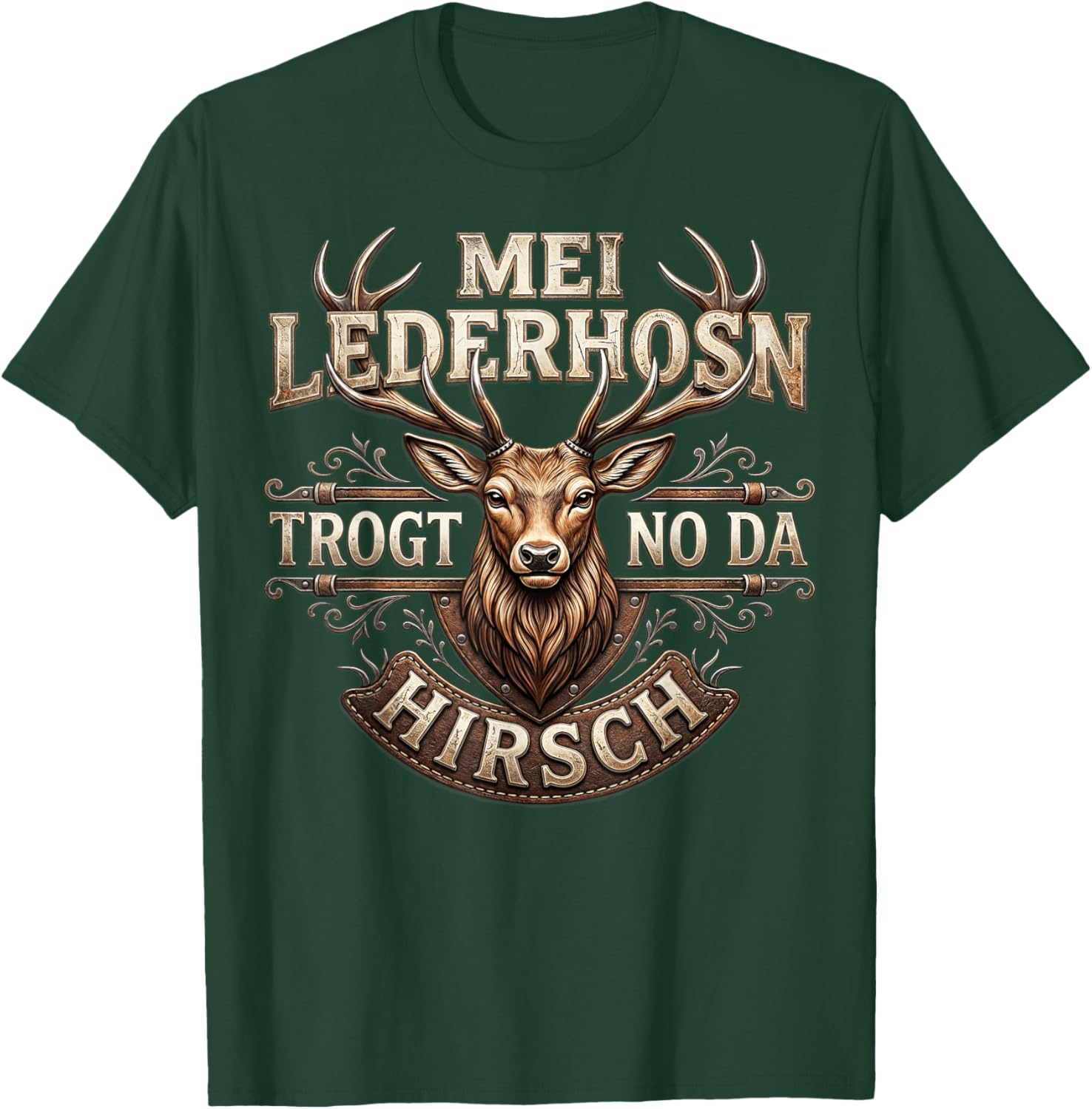 Trachtenshirt Herren Trachten Shirt Passend für Oktoberfest T-Shirt - T-Shirt | Forest
