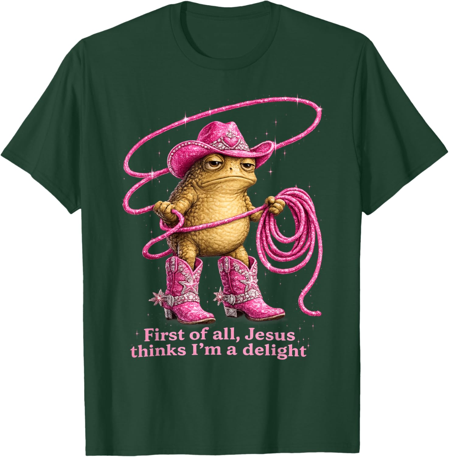 First of All Jesus Thinks I'm A Delight Frog T-Shirt - T-Shirt | Forest