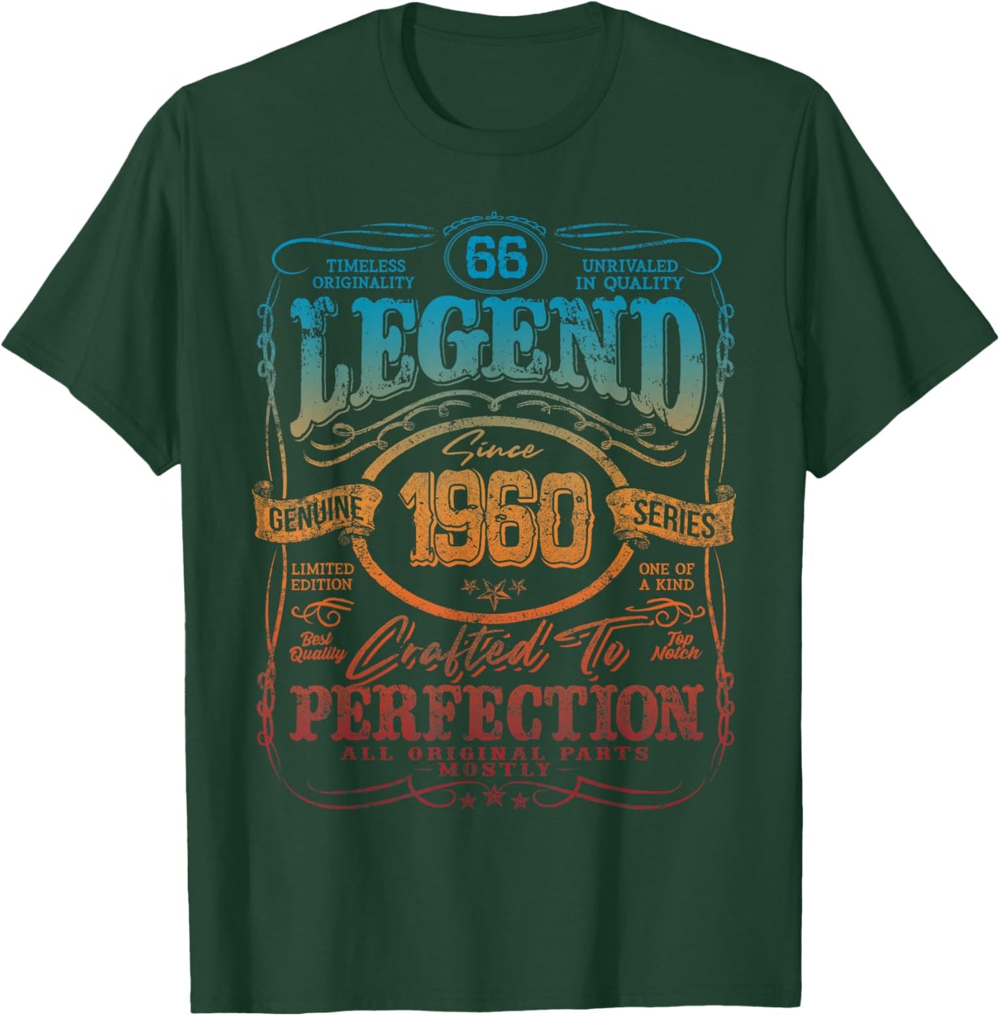 Vintage 1960 Limited Edition Shirt 66 Year Old 66th Birthday T-Shirt - T-Shirt | Forest