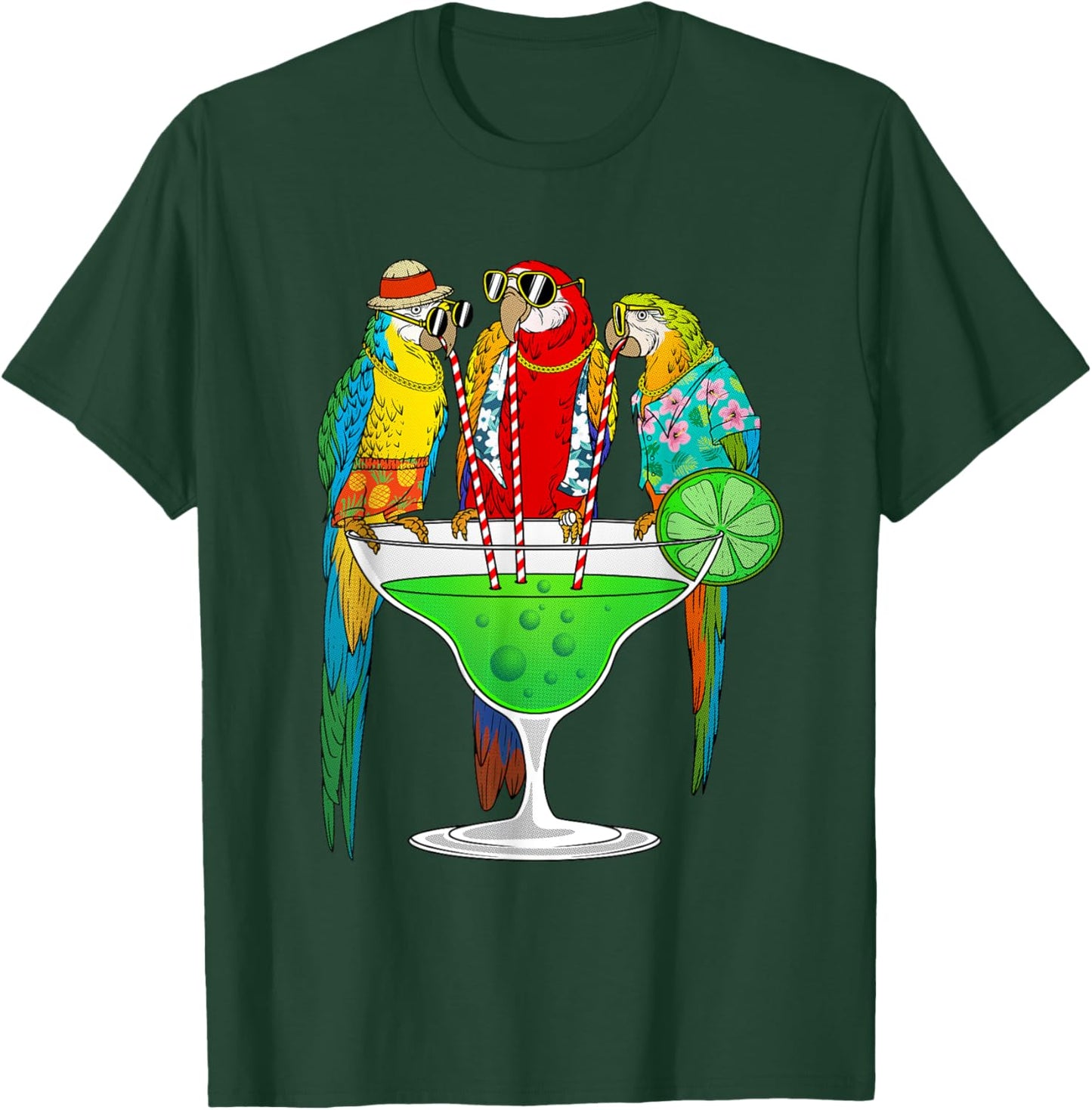 Cool Parrot Art Women Pet Bird Tropical Parrot Lover T-Shirt - T-Shirt | Forest