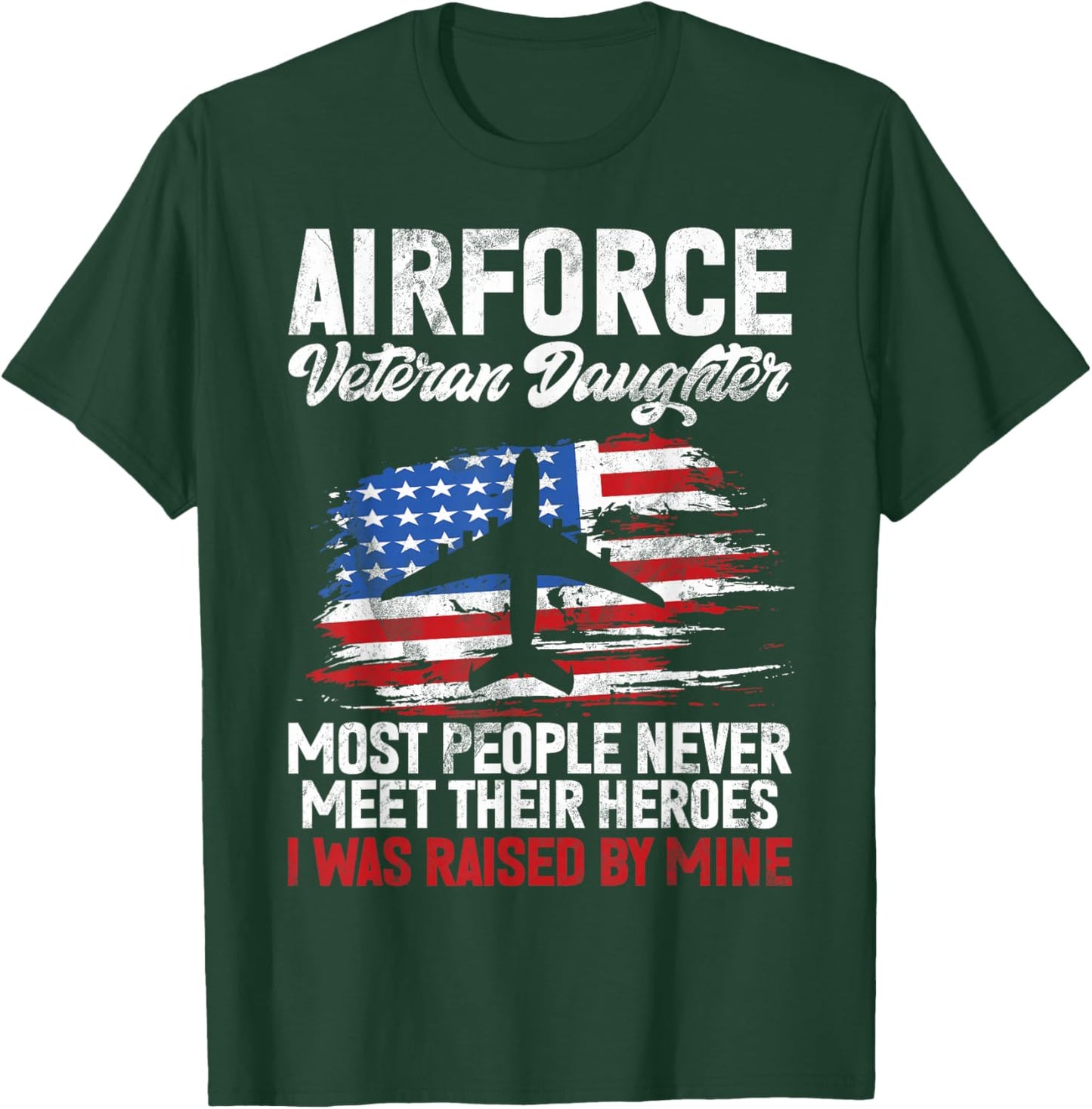 Airforce Veteran Daughter Memorial Day Granddaughter T-Shirt - T-Shirt | Forest