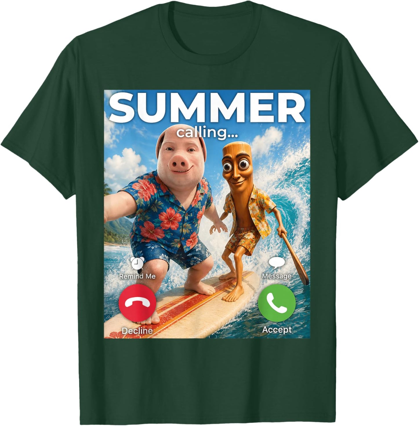 2026 Summer Vacation Bros Selfie John Pork Tung Sahur Trip T-Shirt - T-Shirt | Forest