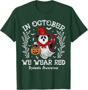 I Wear Red Dyslexia Awareness Month Dyslexia Kids Toddler T-Shirt - T-Shirt | Forest