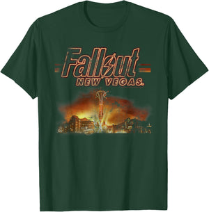 Fallout Video Game New Vegas Skyline Retro Souvenir Design T-Shirt - T-Shirt | Forest