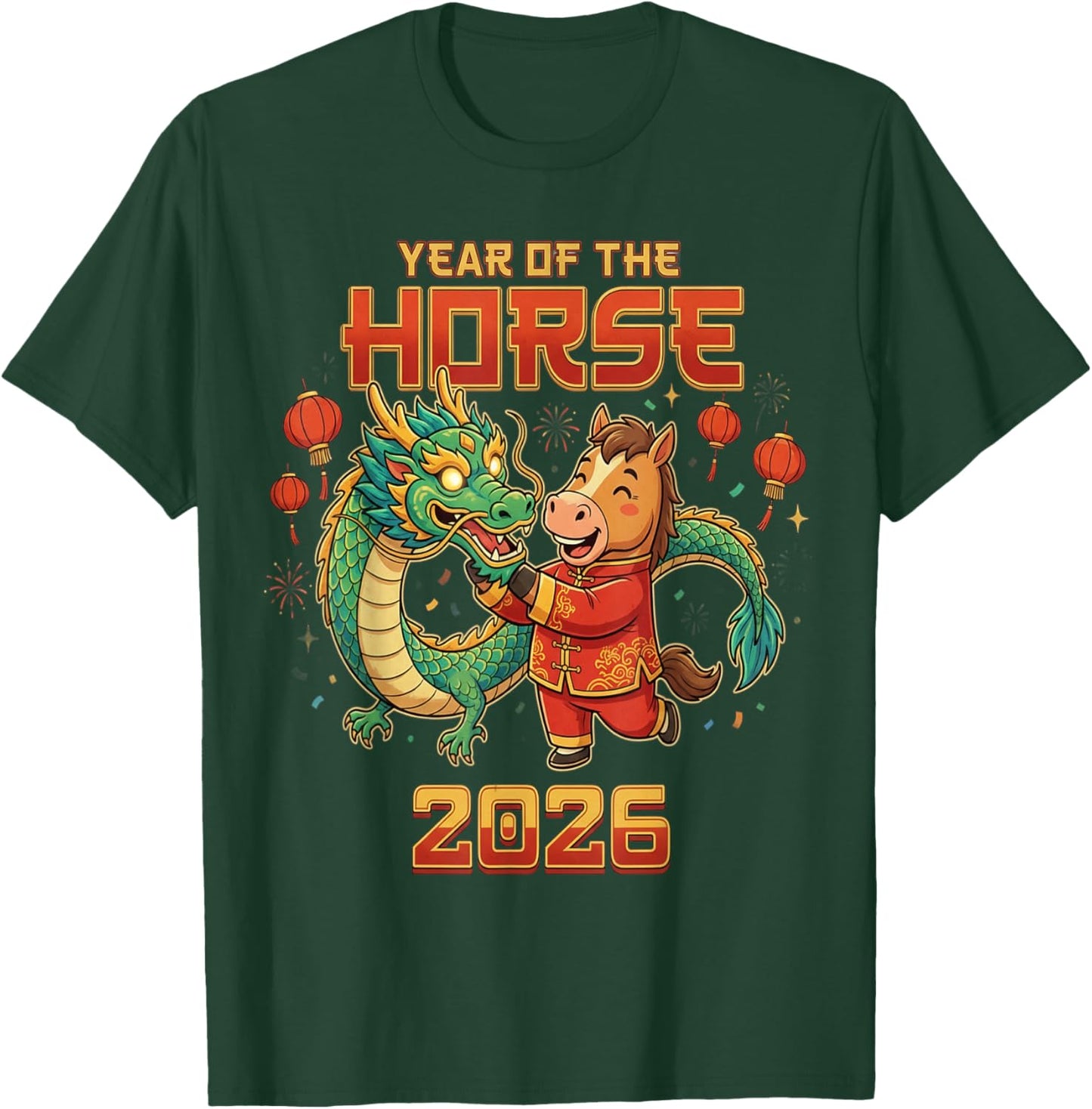 Chinese New Year 2026 Year of the Horse T-Shirt - T-Shirt | Forest