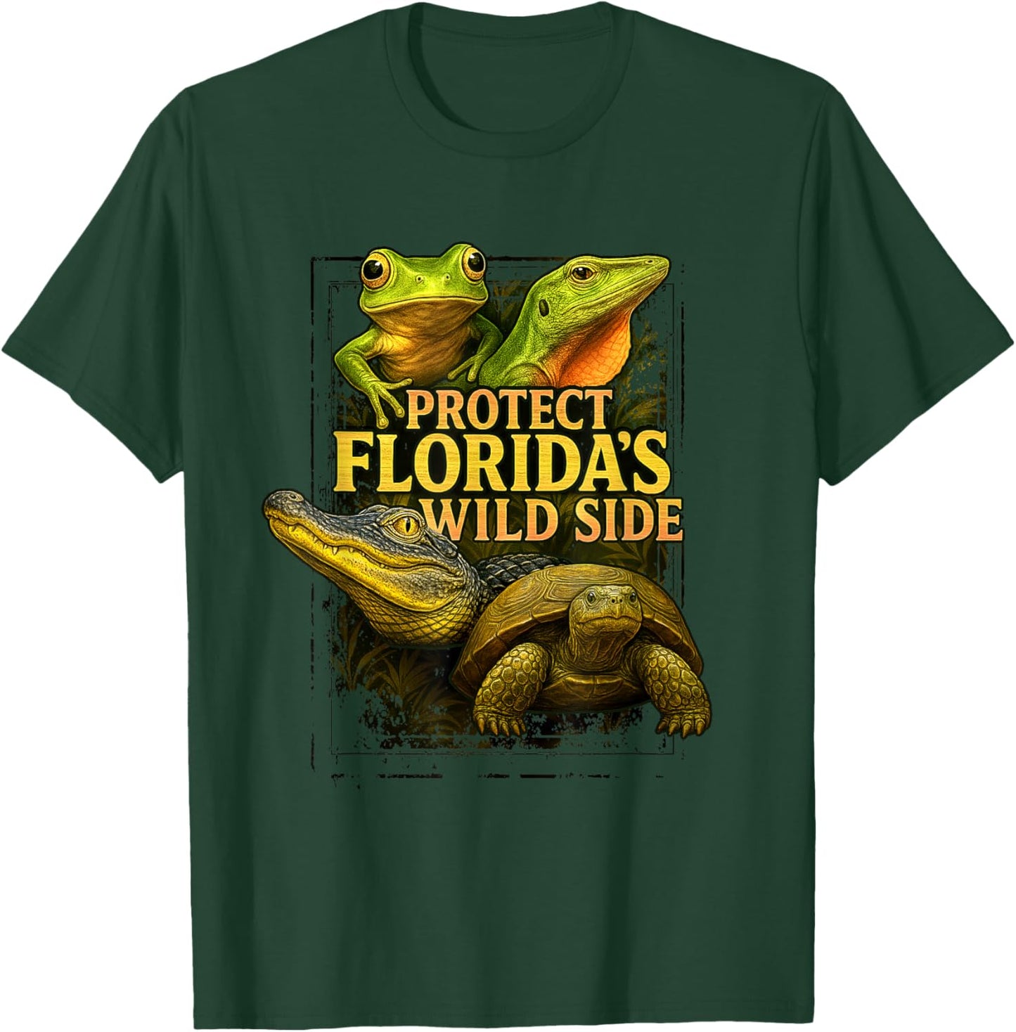 Protect Florida’s Wild Side Native Reptiles and Amphibians T-Shirt - T-Shirt | Forest