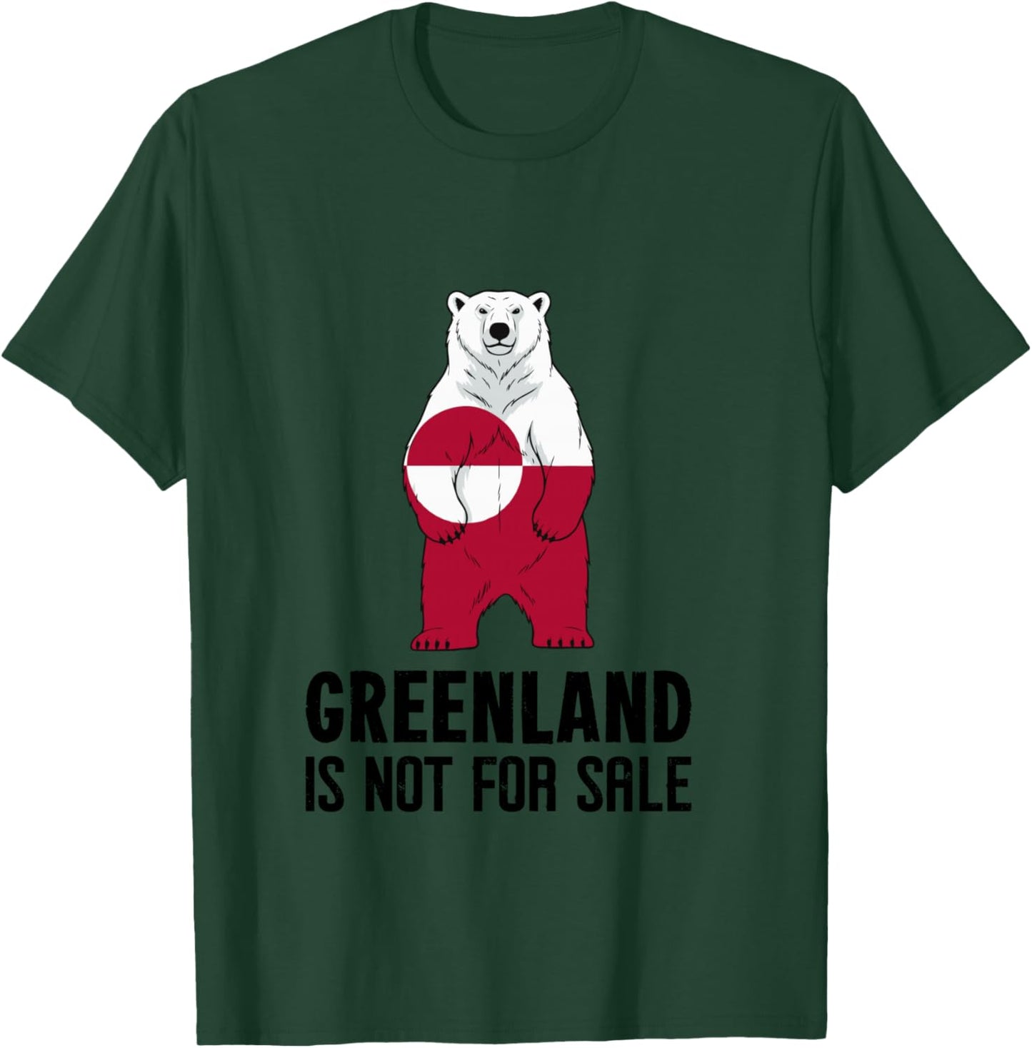 Greenland Not For Sale Greenlanders Greenland Flag Bear T-Shirt - T-Shirt | Forest