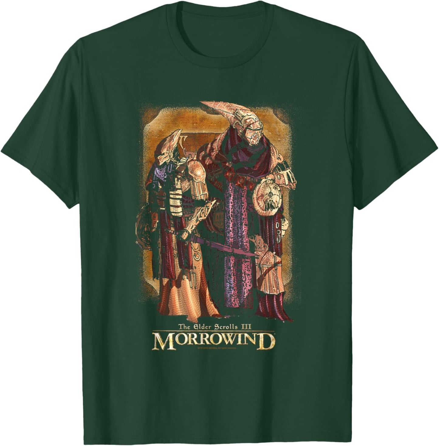 Morrowind Illustration Classic Video Game T-Shirt - T-Shirt | Forest