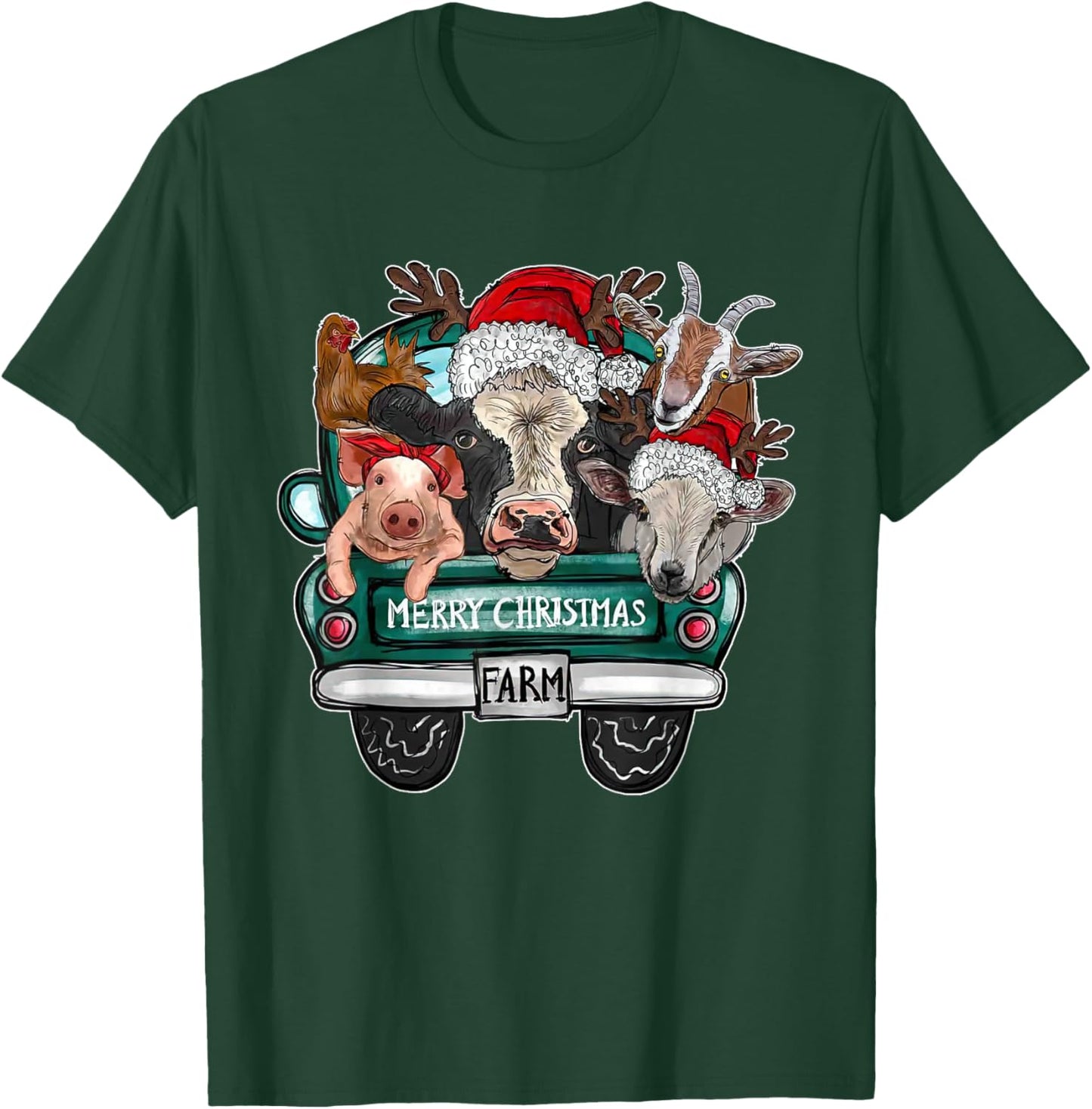 Merry Christmas Heifers T-Shirt - T-Shirt | Forest