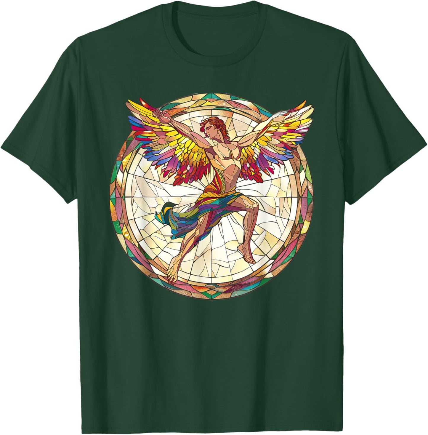 Icarus Stained Glass T-Shirt - T-Shirt | Forest