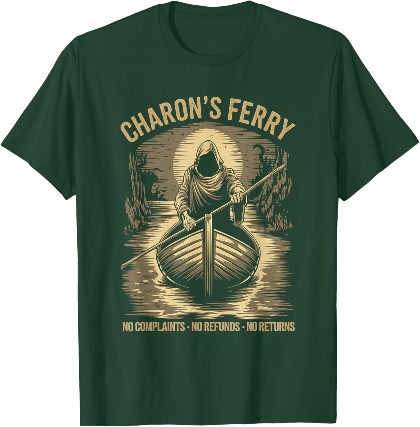 Funny Greek Mythology Charon's Ferry T-Shirt - T-Shirt | Forest