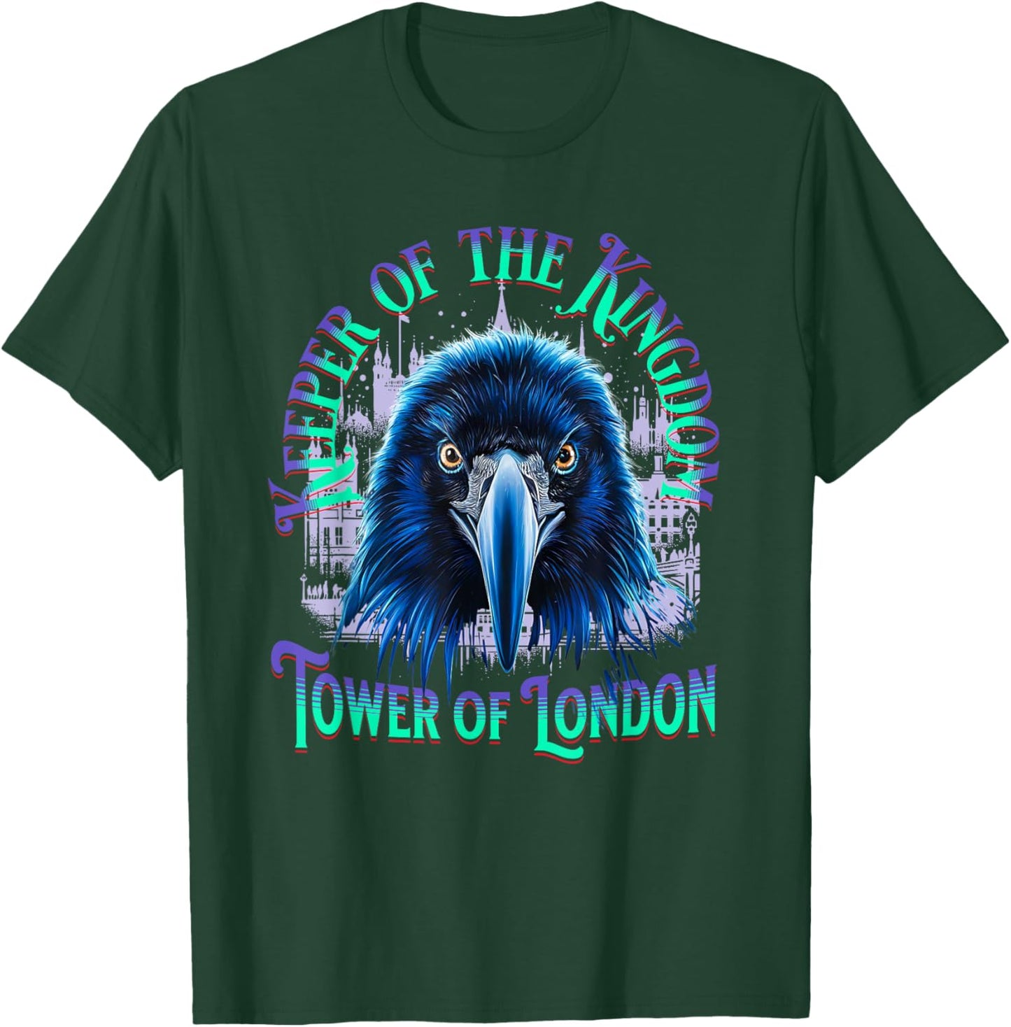 Raven of the Tower of London s Unique Towers s Raven Head T-Shirt - T-Shirt | Forest