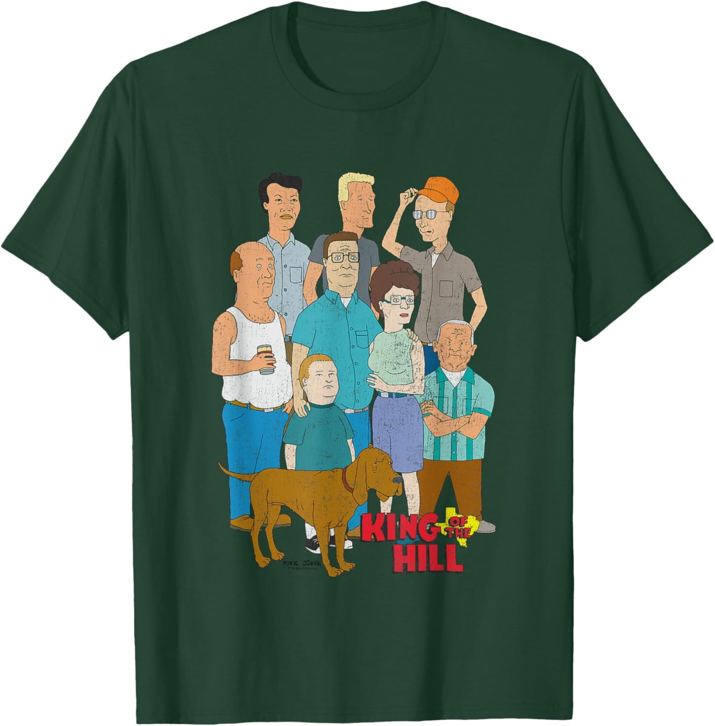 King of The Hill Iconic Characters Group Shot Retro Poster T-Shirt - T-Shirt | Forest