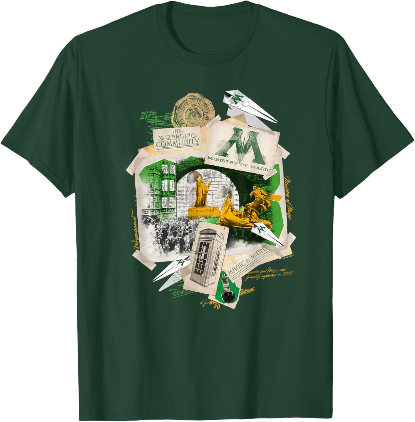Harry Potter Iconic Places Ministry of Magic Collage Poster T-Shirt - T-Shirt | Forest