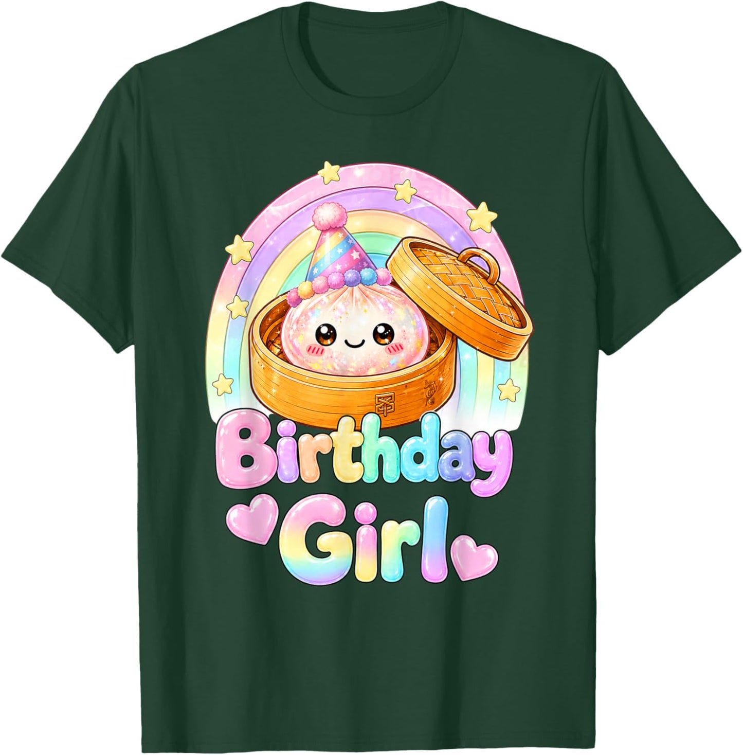 Happy Birthday Girl Kawaii Dumpling Anime Birthday Party T-Shirt - T-Shirt | Forest