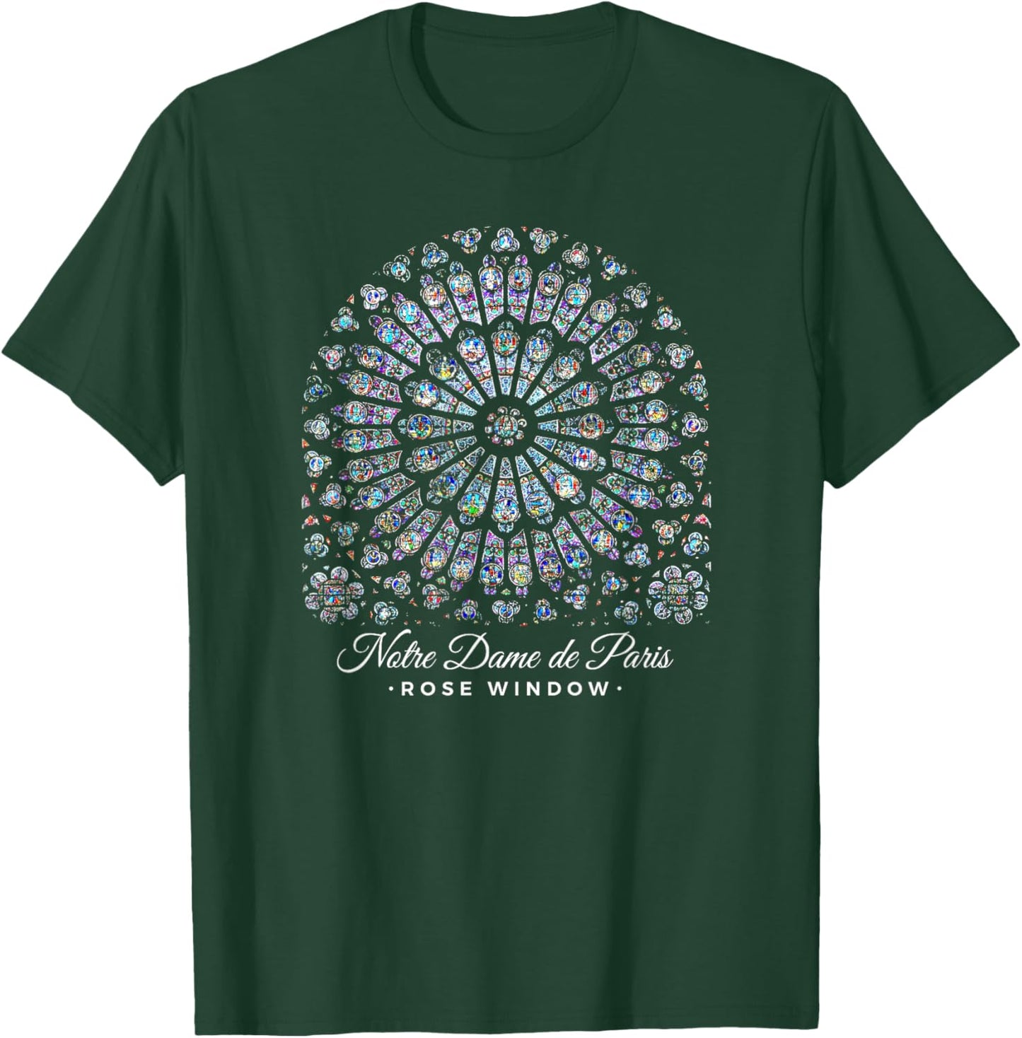 Rose Window Cathédrale Notre-Dame de Paris T-Shirt - T-Shirt | Forest
